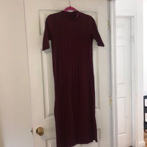 Zara - Maroon Midi Dress w/ open sides